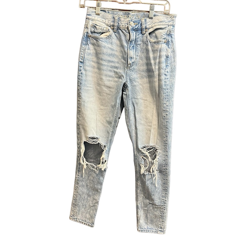 American Eagle Women's Distressed Relaxed Mom Jeans Size 2